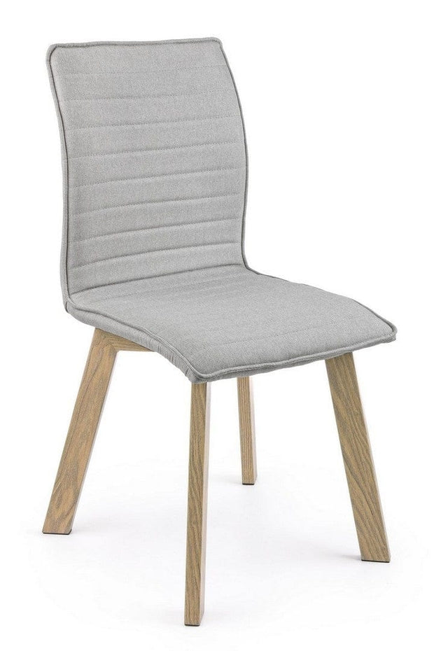 Set di 4 sedie da pranzo in tessuto Klizia Grigio (3)