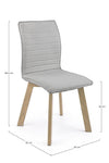 Set di 4 sedie da pranzo in tessuto Klizia Grigio (6)