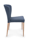 Set di 4 sedie da pranzo in tessuto Shell Blu (4)