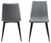 Set di 4 sedie da pranzo in tessuto Winnie Grigio (3)
