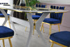 Set di 4 sedie da pranzo in velluto Kusa 142 Blu (3)
