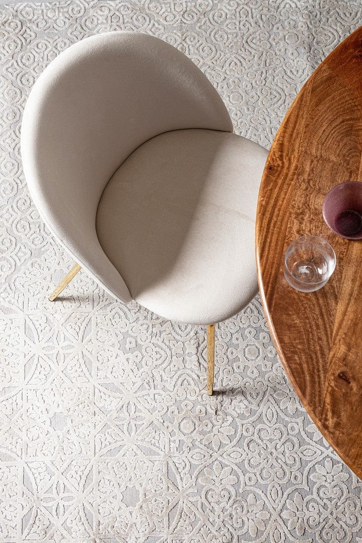 Set di 4 sedie da pranzo in velluto Tanya Bianco (1)