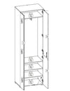 Set di 5 mobili da corridoio in MDF e pallet Gabrielle White (7)