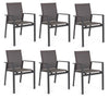 Set di 6 sedie da giardino Crozet Antracite