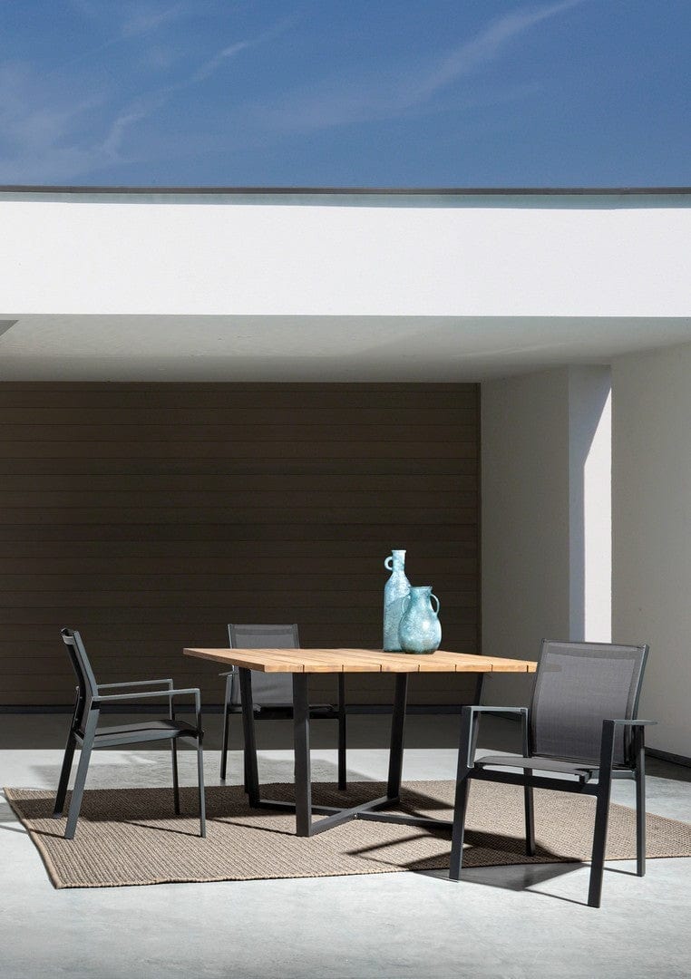 Set di 6 sedie da giardino Crozet Antracite (1)