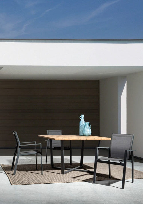 Set di 6 sedie da giardino Crozet Antracite (1)