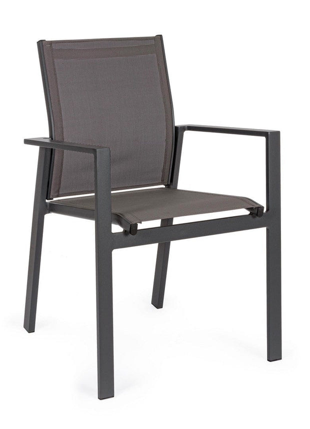 Set di 6 sedie da giardino Crozet Antracite (2)