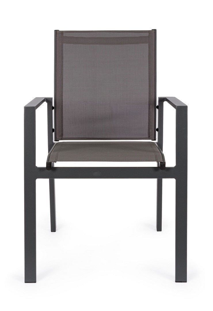 Set di 6 sedie da giardino Crozet Antracite (3)