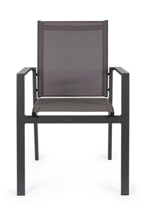 Set di 6 sedie da giardino Crozet Antracite (3)