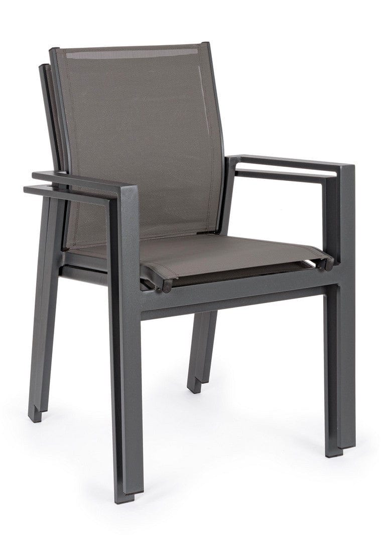 Set di 6 sedie da giardino Crozet Antracite (6)