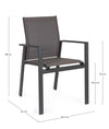 Set di 6 sedie da giardino Crozet Antracite (9)