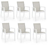 Set di 6 sedie da giardino Crozet Grigio