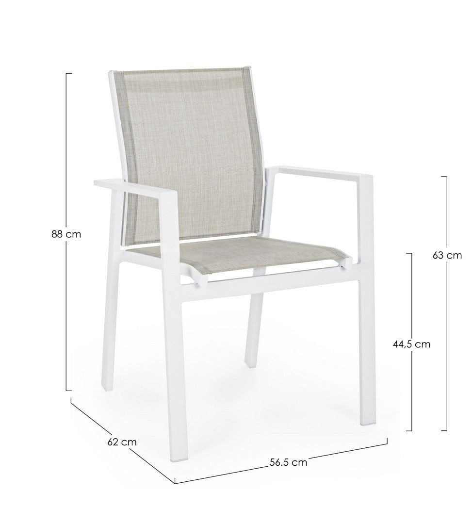 Set di 6 sedie da giardino Crozet Grigio (11)