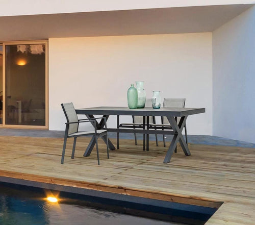 Set di 6 sedie da giardino Crozet Grigio (1)