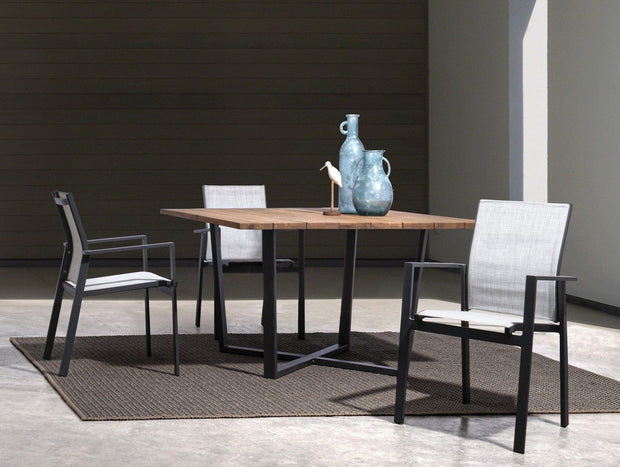 Set di 6 sedie da giardino Crozet Grigio (2)