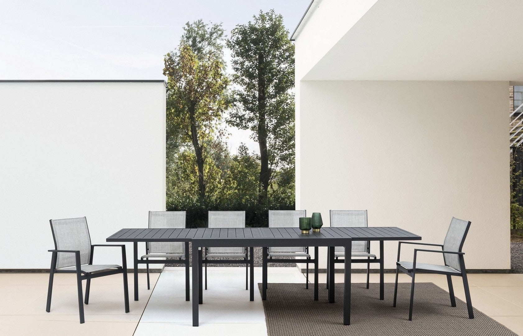 Set di 6 sedie da giardino Crozet Grigio (4)