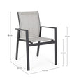 Set di 6 sedie da giardino Crozet Grigio (12)
