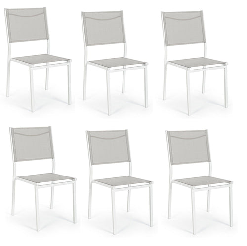 Set di 6 sedie da giardino Hilde Grigio