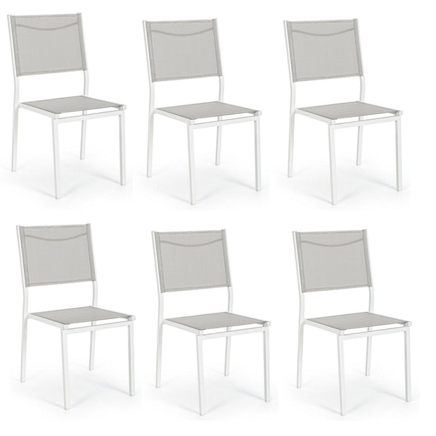 Set di 6 sedie da giardino Hilde Grigio