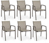 Set di 6 sedie da giardino Hilla Cappuccino