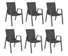 Set di 6 sedie da giardino Pelagius Antracite