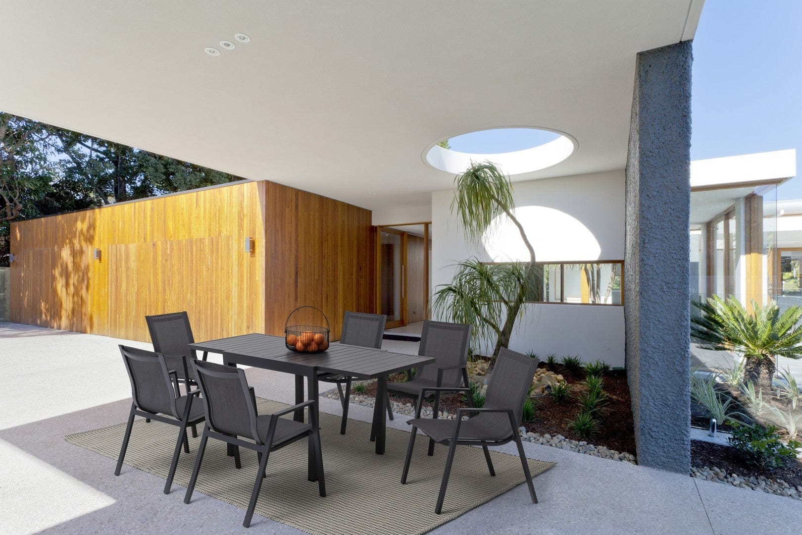 Set di 6 sedie da giardino Pelagius Antracite (1)
