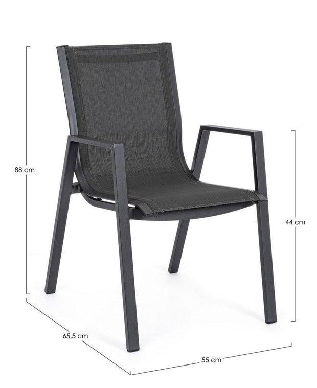 Set di 6 sedie da giardino Pelagius Antracite (10)