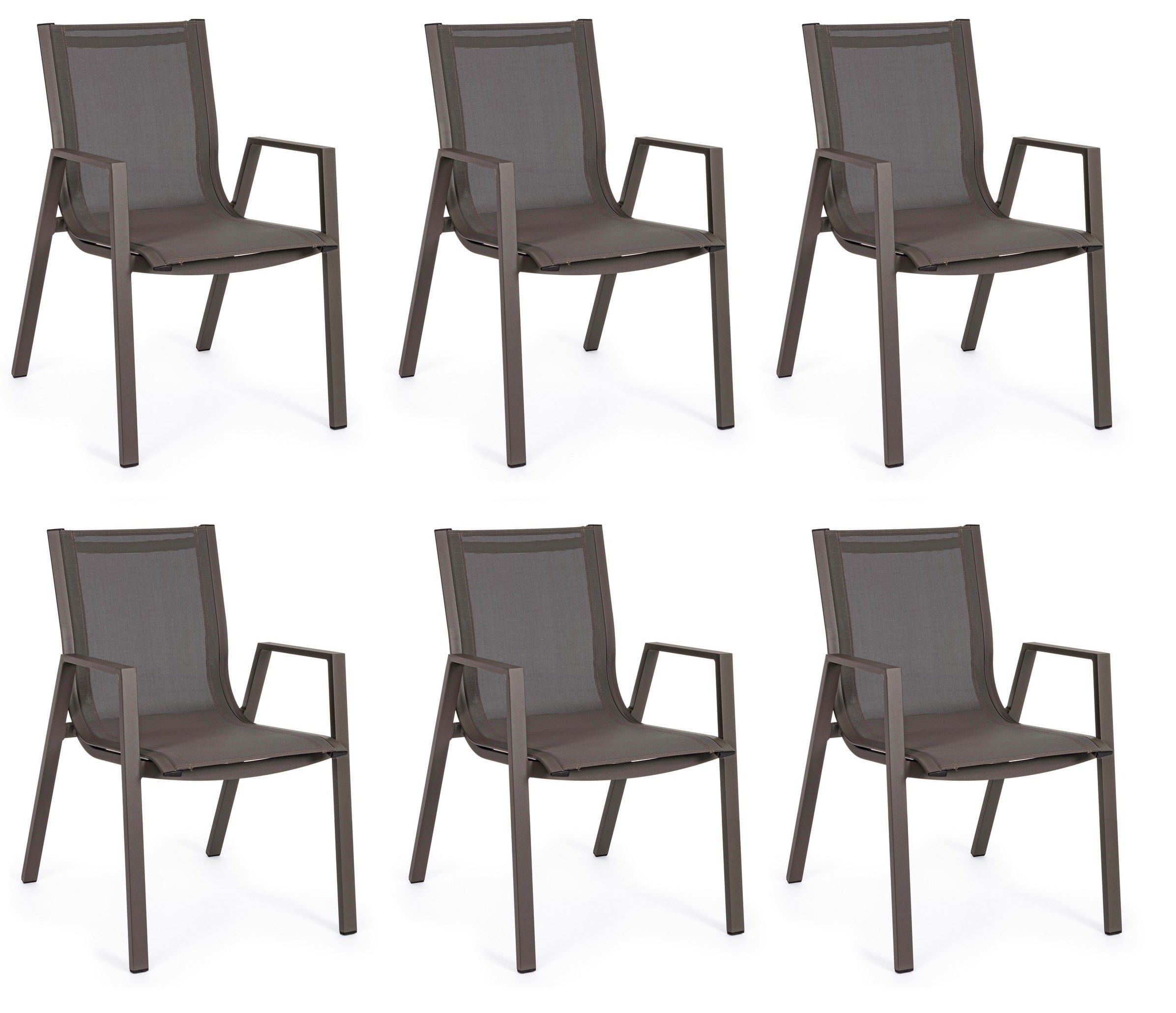 Set di 6 sedie da giardino Pelagius Cappuccino