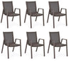 Set di 6 sedie da giardino Pelagius Cappuccino