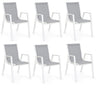 Set di 6 sedie da giardino Pelagius Grigio