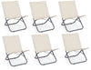 Set di 6 sedie da giardino pieghevole Ocean Crema