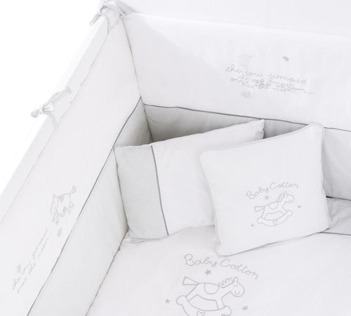 Set di biancheria per culla Baby Cotton 9 pezzi, 75 x 115 cm (1)