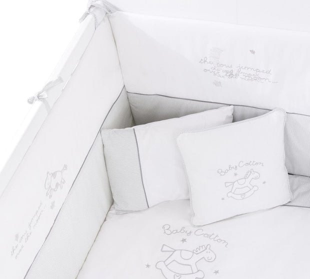 Set di biancheria per culla Baby Cotton 9 pezzi, 75 x 115 cm (1)