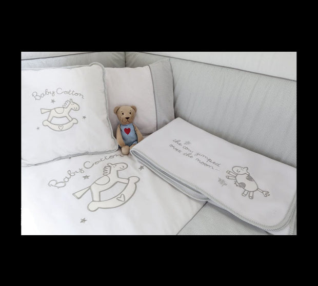 Set di biancheria per culla Baby Cotton 9 pezzi, 75 x 115 cm (3)
