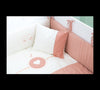 Set di biancheria per culla in cotone, 6 pezzi, Romantic Baby Bianco / Rosa, 80 x 130 cm (3)