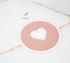 Set di biancheria per culla in cotone, 6 pezzi, Romantic Baby Bianco / Rosa, 80 x 130 cm (4)