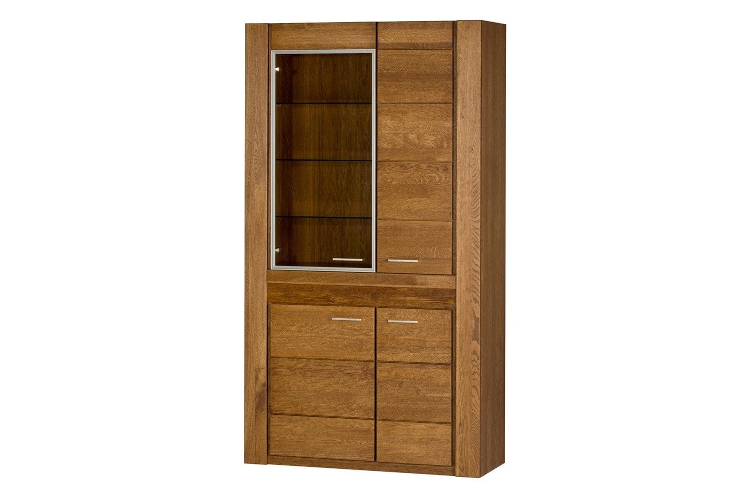 Set di mobili da pranzo 5 pezzi in rovere rustico Velvet, impiallacciatura e paglia (4)