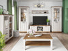 Set di mobili da soggiorno, 6 pezzi Country Bianco / Rovere
