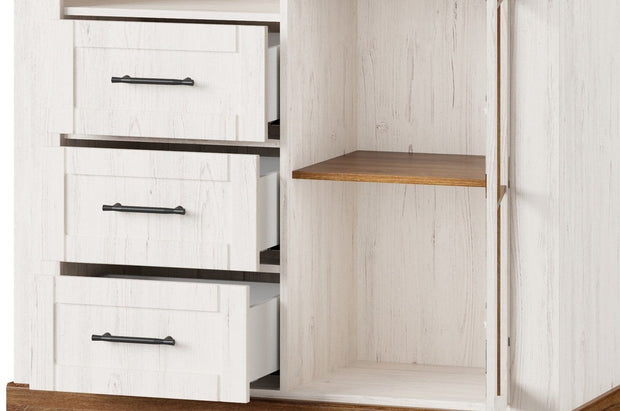 Set di mobili da soggiorno, 6 pezzi Country Bianco / Rovere (3)
