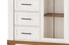 Set di mobili da soggiorno, 6 pezzi Country Bianco / Rovere (4)