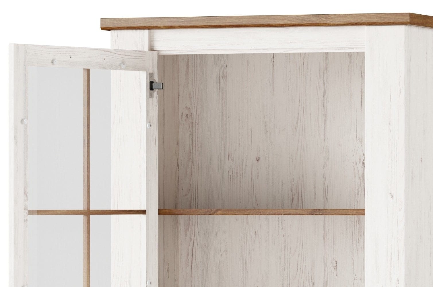 Set di mobili da soggiorno, 6 pezzi Country Bianco / Rovere (8)