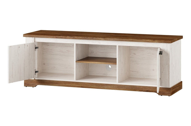 Set di mobili da soggiorno, 6 pezzi Country Bianco / Rovere (16)