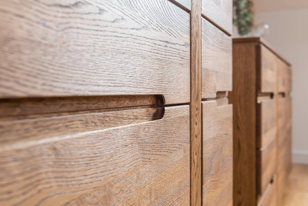 Set di mobili da soggiorno in legno e impiallacciatura, 6 pezzi Montenegro Oak Rustic (2)