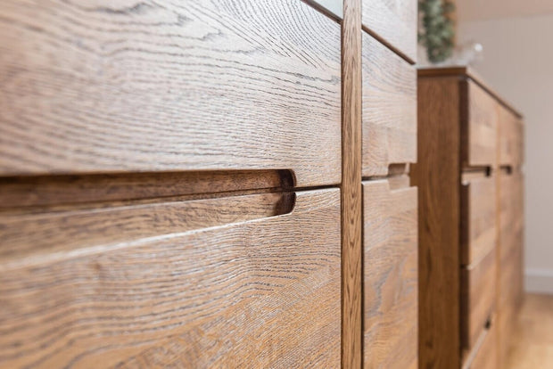 Set di mobili da soggiorno in legno e impiallacciatura, 6 pezzi Montenegro Oak Rustic (2)