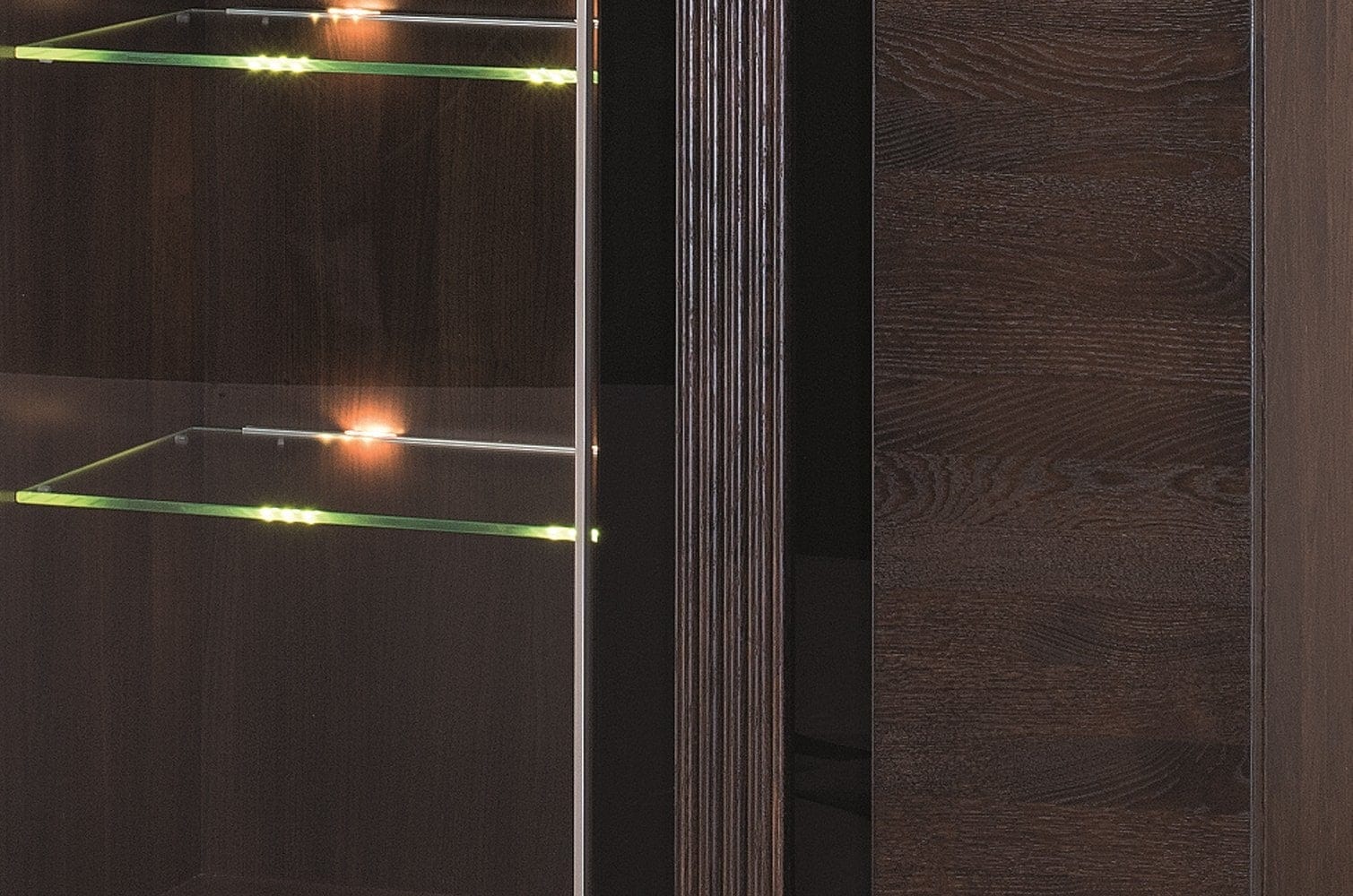 Set di mobili da soggiorno in legno, impiallacciato e legno, con LED incluso, 6 pezzi porte Oak Choco (2)