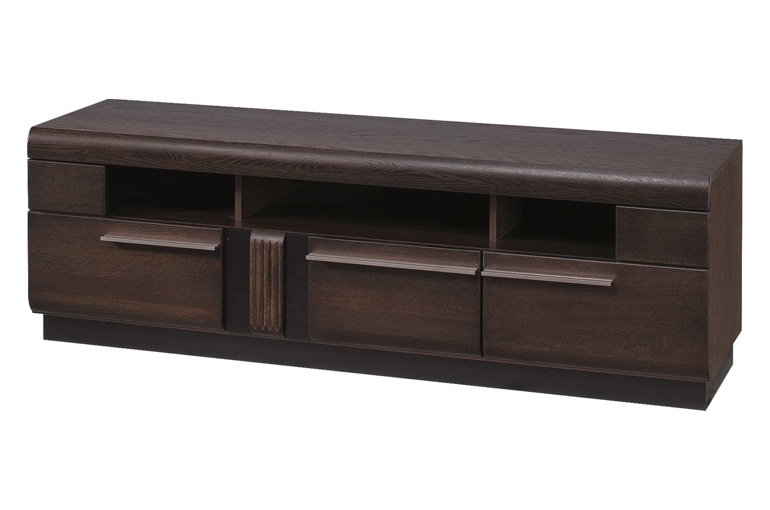 Set di mobili da soggiorno in legno, impiallacciato e legno, con LED incluso, 6 pezzi porte Oak Choco (4)