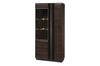 Set di mobili da soggiorno in legno, impiallacciato e legno, con LED incluso, 6 pezzi porte Oak Choco (6)