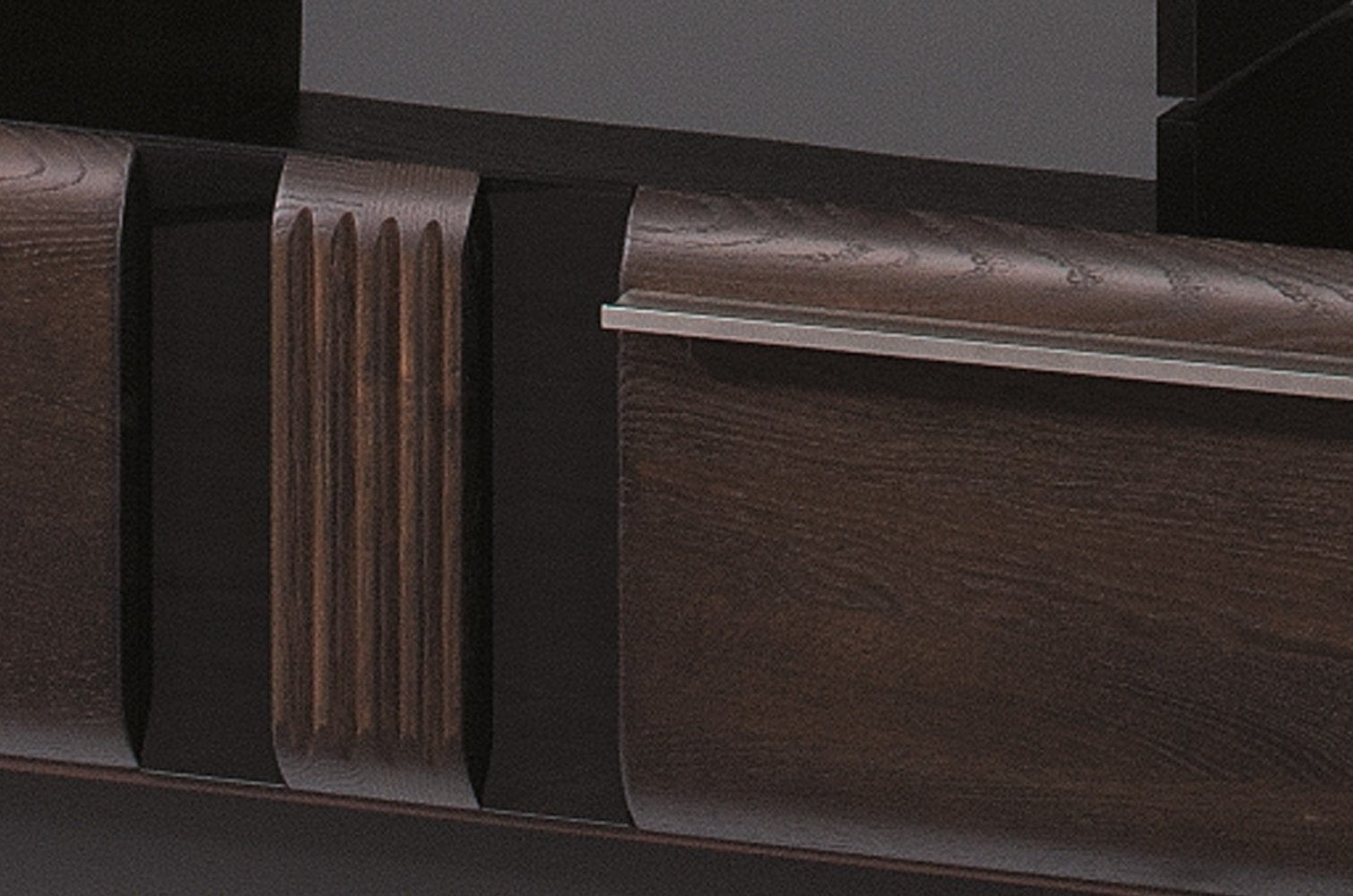 Set di mobili da soggiorno in legno, impiallacciato e legno, con LED incluso, 6 pezzi porte Oak Choco (15)