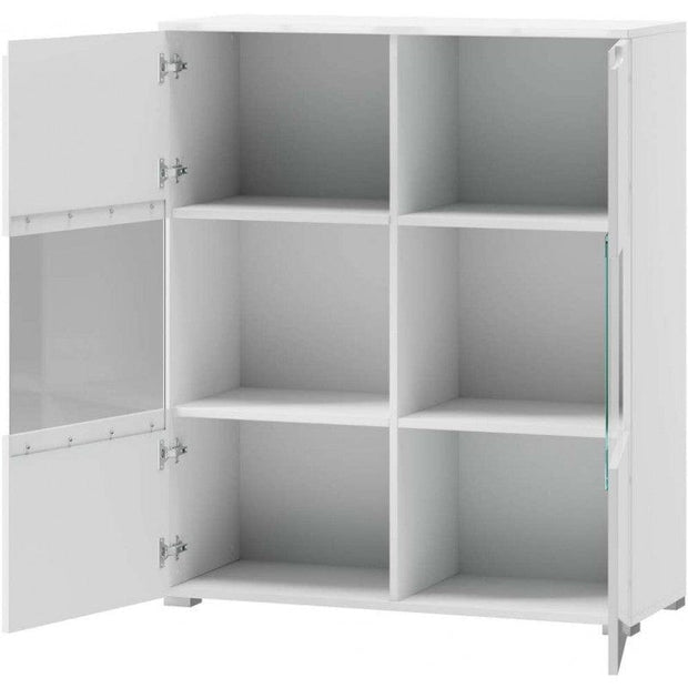 Set di mobili da soggiorno in MDF e pallet, 5 pezzi Gabrielle I Bianco (7)