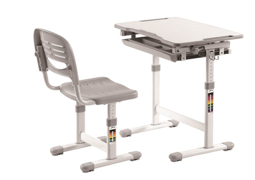 Set di scrivania per bambini Comfortline regolabile in altezza Grigio, L66,4xL47,4xH54 cm